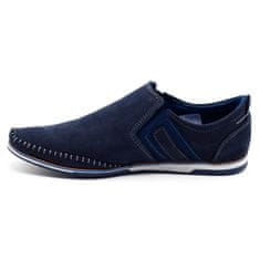 Pánská kožená obuv 711 navy blue velikost 45