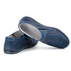 Pánské kožené boty 334 navy blue velikost 45