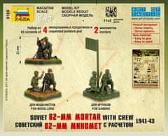 Zvezda figurky sovětský minomet 82 mm s obsluhou, Wargames (WWII) 6109, 1/72