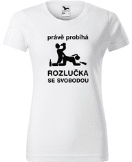 Hobbytriko Dámské tričko na rozlučku se svobodou - Právě probíhá rozlučka se svobodou Barva: Královská modrá (05), Velikost: 2XL