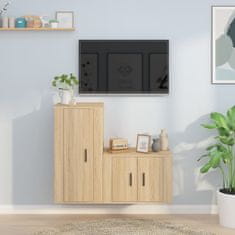 Greatstore 2dílný set TV skříněk dub sonoma kompozitní dřevo