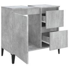 Vidaxl Koupelnová skříňka betonově šedá 65x33x60 cm kompozitní dřevo