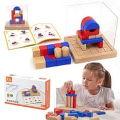 LEBULA Dřevěná hra Stavební bloky Viga 3D Montessori