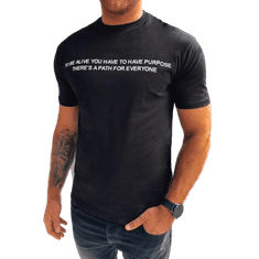 Dstreet Pánské tričko s potiskem PURPOSE černé rx5194 M