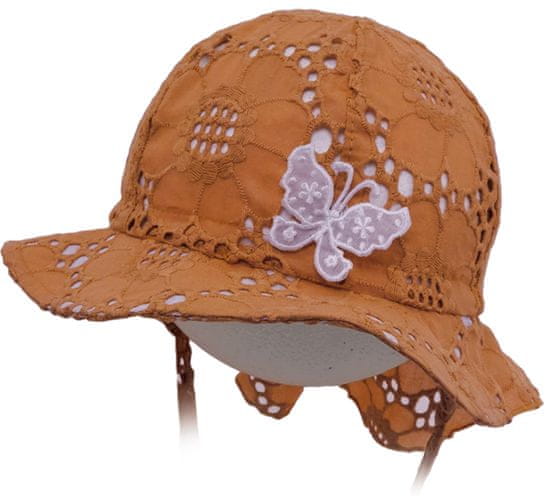 ROCKINO Dívčí letní klobouk vzor 3330 - hnědý