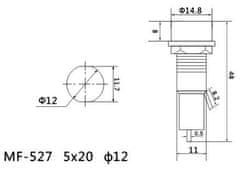 HADEX Pojistkové pouzdro na panel MF-527 pro pojistku 5x20mm