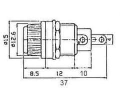 HADEX Pojistkové pouzdro panelové pro pojistku 5x20mm