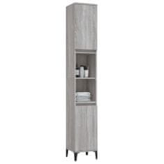 Vidaxl Koupelnová skříňka šedá sonoma 30x30x190 cm kompozitní dřevo