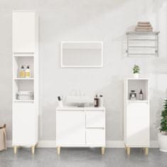 Greatstore Koupelnová skříňka bílá 30 x 30 x 190 cm kompozitní dřevo
