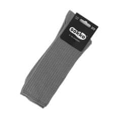 SOKKO 12x Dámské dlouhé šedé ponožky bez tlaku 39-41