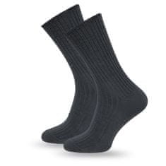 12x Dámské dlouhé grafitové ponožky bez tlaku 36-38
