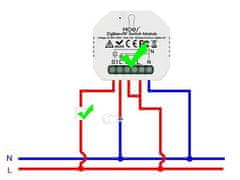 HADEX Spínač WiFi Moes Zigbee 230V/10A+RF433MHz