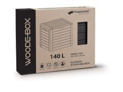 Prosperplast Zahradní box WOODEBOX, umbra Objem: 140 l