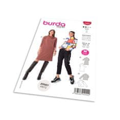 Burda Střih Burda 5989 - Tričko, šaty s rolákovým límcem, rolák