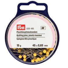 PRYM Špendlíky s plastovou hlavičkou, 0,65 x 45 mm, žluté, 15 g