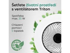 Noaton 12050B Triton, černá, stropní ventilátor se světlem