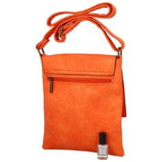 Paolo Bags Trendová dámská koženková crossbody Hugo, oranžová