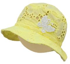 ROCKINO Dívčí letní klobouk vzor 3346 - žlutý, velikost 52