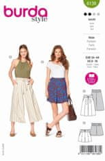 Burda Střih Burda 6138 - Culottes, šortky s vysokým pasem