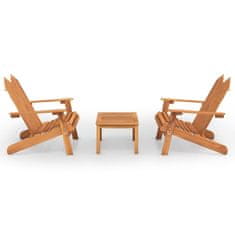 Greatstore 3dílná sada zahradního nábytku Adirondack masivní akácie