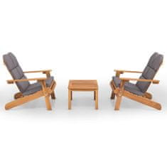 Greatstore 3dílná sada zahradního nábytku Adirondack masivní akácie