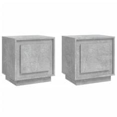 Greatstore Noční stolky 2 ks betonově šedé 44x35x45 cm kompozitní dřevo