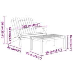 Greatstore 3dílná sada zahradního nábytku Adirondack masivní akácie