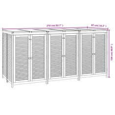 Petromila Zahradní úložný box 210 x 87 x 104 cm masivní akáciové dřevo