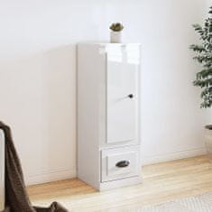 Vidaxl Skříň highboard lesklá bílá 36 x 35,5 x 103,5 kompozitní dřevo