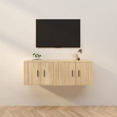 Greatstore Nástěnné TV skříňky 2 ks dub sonoma 57 x 34,5 x 40 cm