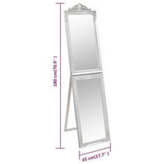 Vidaxl Volně stojící zrcadlo stříbrné 45 x 180 cm
