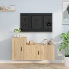 Greatstore 2dílný set TV skříněk dub sonoma kompozitní dřevo