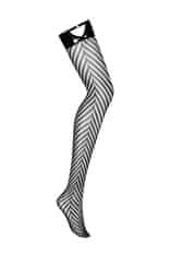 Obsessive Dámské samodržící punčochy + Ponožky Gatta Calzino Strech, černá, 3XL