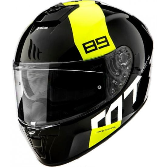 MT HELMETS Integrální přilba na motorku Blade 2 SV 89 černo-bílo-fluo žlutá Velikost: XL