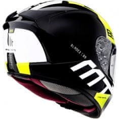 MT HELMETS Integrální přilba na motorku Blade 2 SV 89 černo-bílo-fluo žlutá Velikost: XS