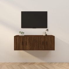 Greatstore Nástěnné TV skříňky 2 ks hnědý dub 57 x 34,5 x 40 cm