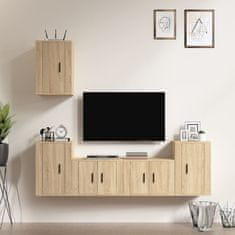 Greatstore 5dílný set TV skříněk dub sonoma kompozitní dřevo