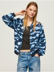 Pepe Jeans Modrý dámský vzorovaný bomber Pepe Jeans S