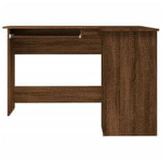 Vidaxl Rohový psací stůl hnědý dub 120 x 140 x 75 cm kompozitní dřevo