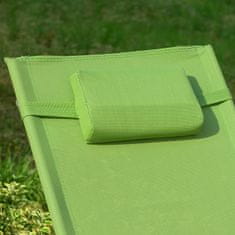 SoBuy SoBuy OGS28-GR Houpací lehátko Opalovací lehátko Relaxační lehátko Zahradní lehátko s taškou Zelená Nosnost 150 kg