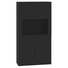 Vidaxl Skříň highboard černá kompozitní dřevo