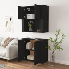 Vidaxl Skříň highboard černá kompozitní dřevo