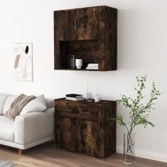 Vidaxl Skříň highboard kouřový dub kompozitní dřevo