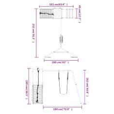 Vidaxl Dětské hřiště na zahradu impregnované borové dřevo