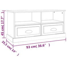 Vidaxl TV skříňka dub sonoma 93 x 35,5 x 45 cm kompozitní dřevo