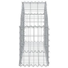 Vidaxl Klenutý gabionový koš 100 x 30 x 40/60 cm pozinkované železo