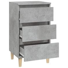 Greatstore Noční stolek betonově šedý 40 x 35 x 70 cm kompozitní dřevo