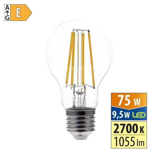 McLED LED žárovka 9,5W, E27, 2700K, CRI80, vyz. úhel 320°, ɸ use 360° 1055lm