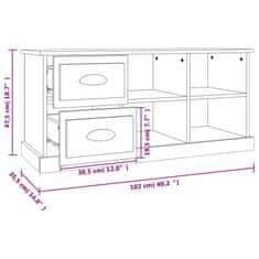 Vidaxl TV skříňka černá 102 x 35,5 x 47,5 cm kompozitní dřevo