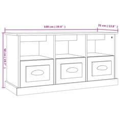 Vidaxl TV skříňka bílá 100 x 35 x 50 cm kompozitní dřevo